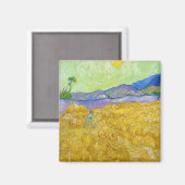 Weizenfelder mit Sensenmann bei Sunrise Van Gogh Magnet (Vorderseite/Rückseite)