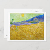 Weizenfelder mit Sensenmann bei Sunrise Van Gogh Postkarte (Vorne/Hinten)