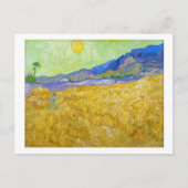 Weizenfelder mit Sensenmann bei Sunrise Van Gogh Postkarte (Vorderseite)