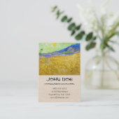 Weizenfelder mit Sensenmann bei Sunrise Van Gogh Visitenkarte (Stehend Vorderseite)