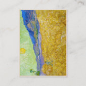 Weizenfelder mit Sensenmann bei Sunrise Van Gogh Visitenkarte (Rückseite)