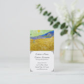 Weizenfelder mit Sensenmann bei Sunrise Van Gogh Visitenkarte (Stehend Vorderseite)