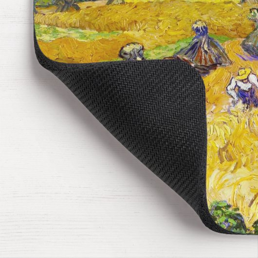 Weizenfelder mit Sensenmann Van Gogh Vincent Mousepad (Ecke)