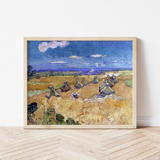 Weizenfelder mit Sensenmann | Vincent van Gogh Poster