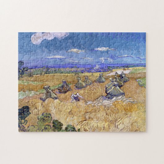Weizenfelder mit Sensenmann | Vincent van Gogh Puzzle (Horizontal)