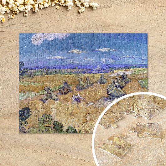 Weizenfelder mit Sensenmann | Vincent van Gogh Puzzle