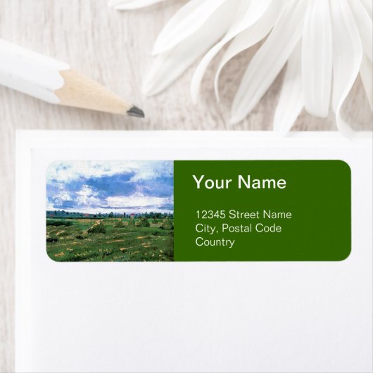 Weizenfelder mit Stacks, Vincent van Gogh (Insitu)