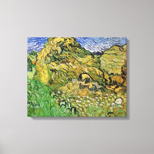 Weizenfelder mit Stacks, Vincent van Gogh. Geldbuß Leinwanddruck (Vorderseite)