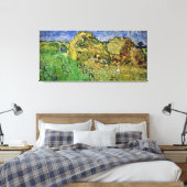 Weizenfelder mit Stacks, Vincent van Gogh. Geldbuß Leinwanddruck (Insitu (Schlafzimmer))