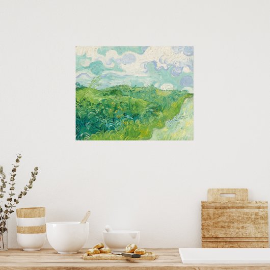 Weizenfelder - Vincent van Gogh Kunstposter Poster (Küche)