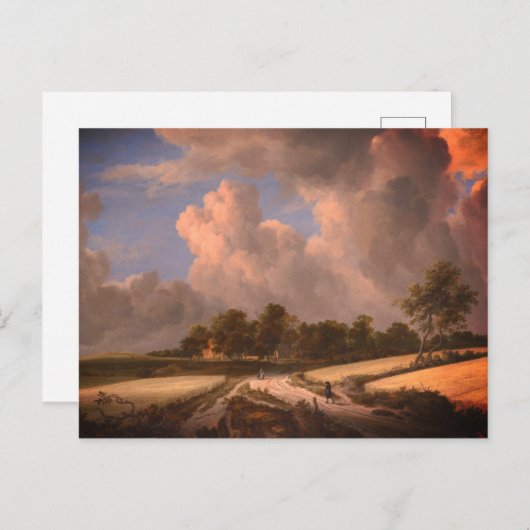 Weizenfelder von van Ruisdael: Postkarte (Vorne/Hinten)