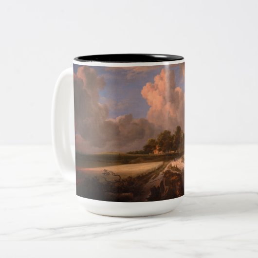 Weizenfelder von van Ruisdael: Zweifarbige Tasse (Vorderseite Links)