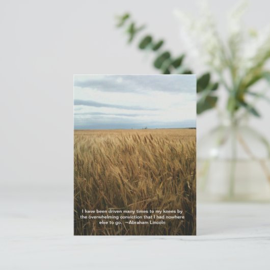 Weizenfeldgebet Postkarte (Stehend Vorderseite)