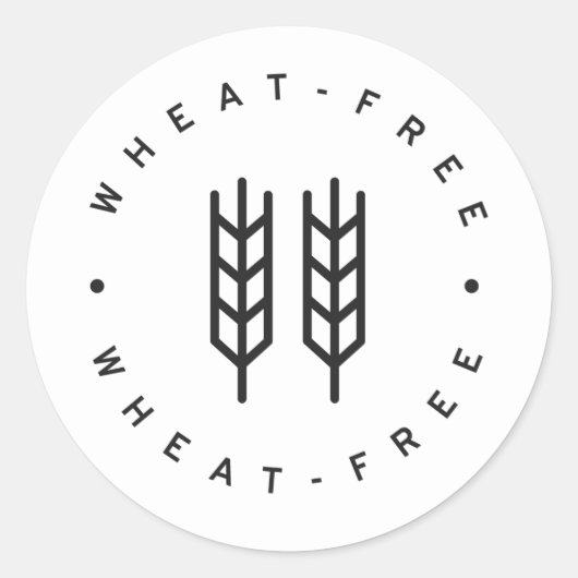 weizenfrei runder aufkleber (Vorderseite)