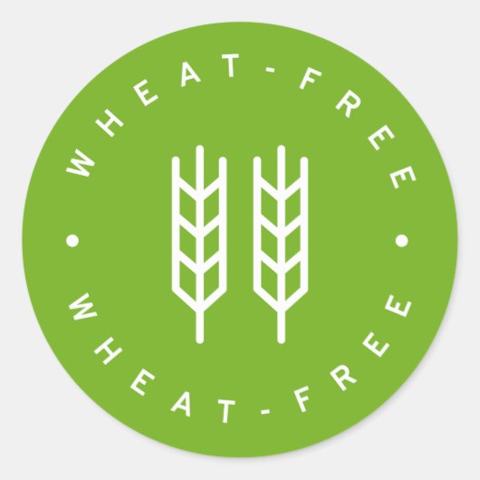 weizenfrei runder aufkleber (Vorderseite)