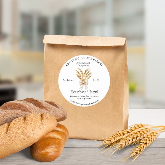 Weizengebäck Backzutaten Runder Aufkleber