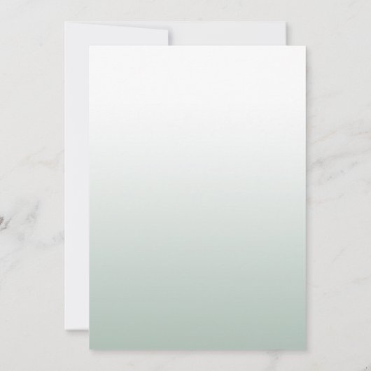 Weizengrün goldfarbene botanische Hochzeit Einladung (Rückseite)