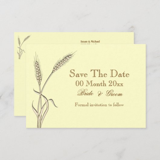 Weizenland Save the Date #2 (Vorne/Hinten)