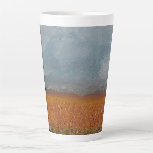 Weizenlandschaft Latte Cup Milchtasse (Vorderseite)