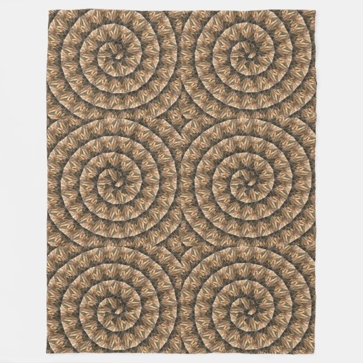 Weizenohren in Spiralwalzmuster, Fleecedecke (Vorderseite)