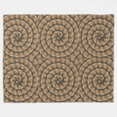 Weizenohren in Spiralwalzmuster, Fleecedecke (Vorderseite (Horizontal))