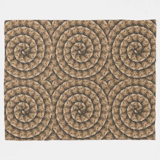 Weizenohren in Spiralwalzmuster, Fleecedecke (Vorderseite (Horizontal))