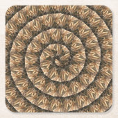 Weizenohren in Spiralwalzmuster, Rechteckiger Pappuntersetzer (Vorderseite)