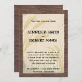 Weizenparkett Hochzeitsfeier Einladung (Vorne/Hinten)