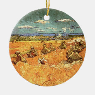 Weizenschober mit Schnitter von Vincent van Gogh Keramikornament