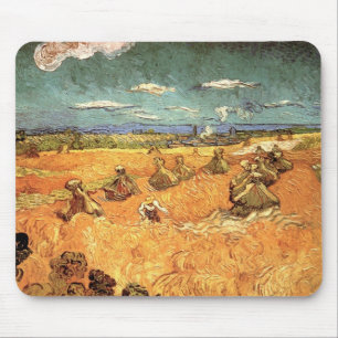 Weizenschober mit Schnitter von Vincent van Gogh Mousepad