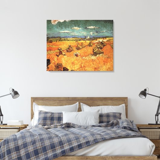 Weizenstäcke mit Sensenmann von Vincent van Gogh Leinwanddruck (Insitu (Schlafzimmer))