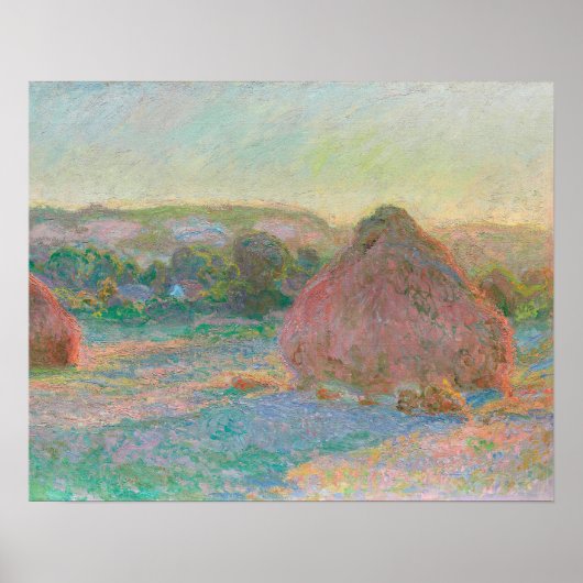 Weizenstapel, Ende des Sommers (1890-1891) Poster (Vorne)