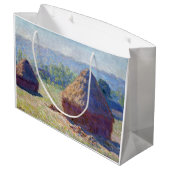 Weizenstapel (Ende Sommer), Monet Große Geschenktüte (Rückseite Schrägansicht)