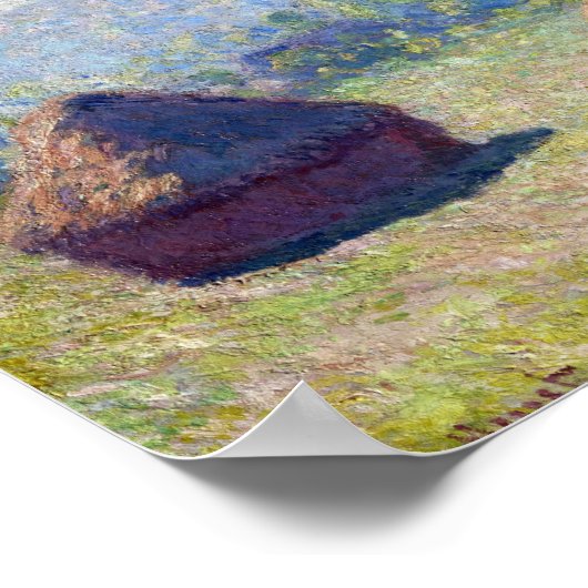 Weizenstapel (Ende Sommer), Monet Poster (Ecke)