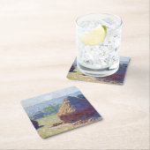 Weizenstapel (Ende Sommer), Monet Rechteckiger Pappuntersetzer (Vor Ort)