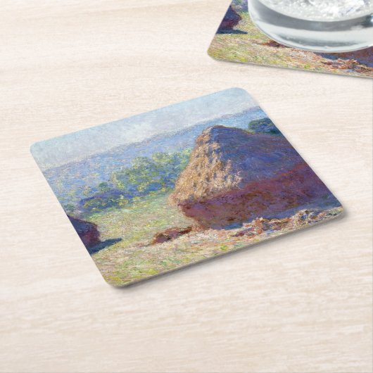 Weizenstapel (Ende Sommer), Monet Rechteckiger Pappuntersetzer (angewinkelt)