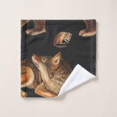 Weizenwaldtiere Blumenmuster Badhandtuch Set (Waschlappen)