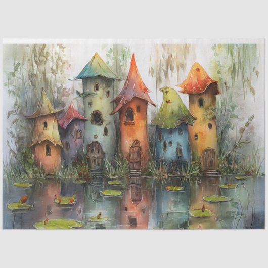 WEIZLICHE FAIRE DORF DECOUPAGE TISSUPAPIER SEIDENPAPIER (Vorderseite)