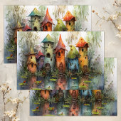 WEIZLICHE FAIRE DORF DECOUPAGE TISSUPAPIER SEIDENPAPIER