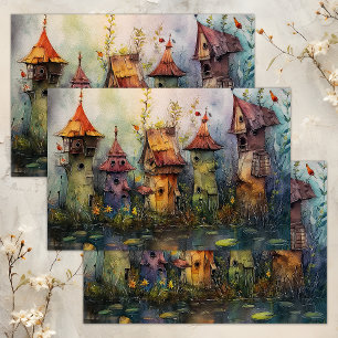 WEIZLICHE FAIRE DORF DECOUPAGE TISSUPAPIER SEIDENPAPIER