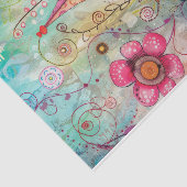 WEIZLICHE TEE-CUP-HAUS DECOUPAGE GEWEBE PAPIER (Ausschnitt)