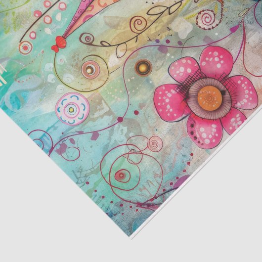 WEIZLICHE TEE-CUP-HAUS DECOUPAGE GEWEBE PAPIER (Ausschnitt)