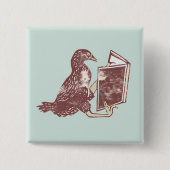 Weka Bird Lesen eines Buches Button (Vorderseite)