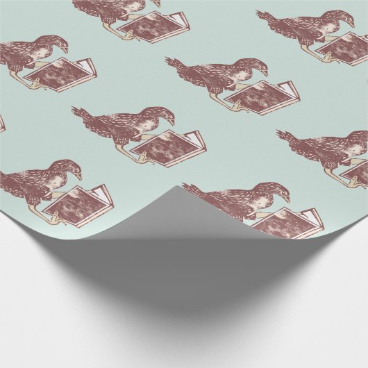 Weka Bird Lesen eines Buches Geschenkpapier (Ecke)