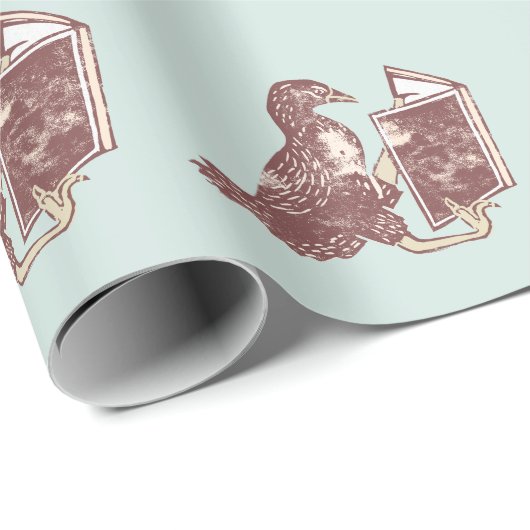 Weka Bird Lesen eines Buches Geschenkpapier (Rolleneckpunkt)