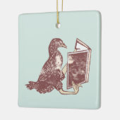 Weka Bird Lesen eines Buches Keramikornament (Links)