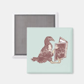 Weka Bird Lesen eines Buches Magnet (Vorderseite/Rückseite)