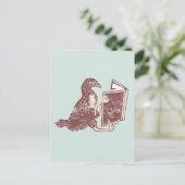 Weka Bird Lesen eines Buches Postkarte (Stehend Vorderseite)