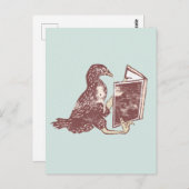 Weka Bird Lesen eines Buches Postkarte (Vorne/Hinten)