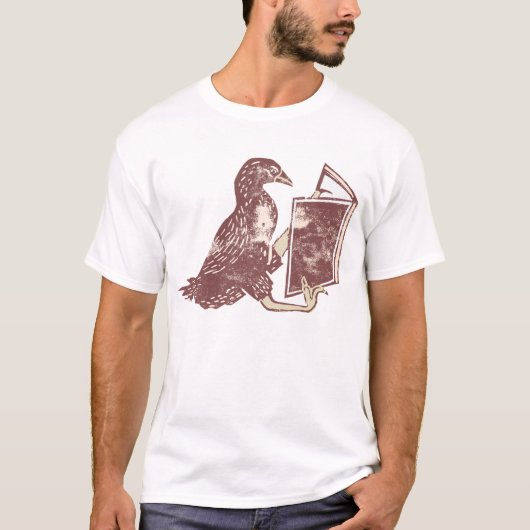 Weka Bird Lesen eines Buches T-Shirt (Vorderseite)
